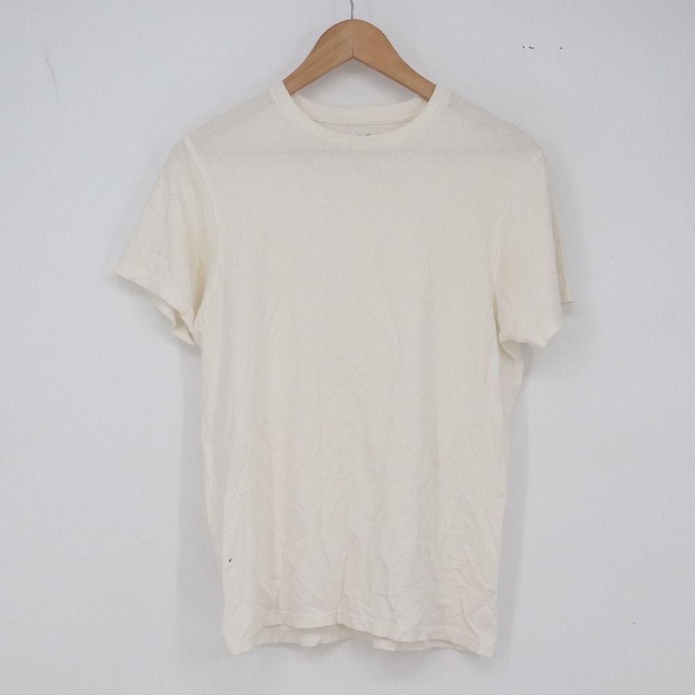 CSG T-shirt Mens S Basic Cream Short Sleeve Cotton Excellent